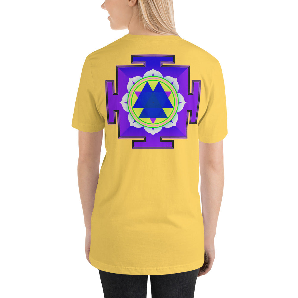 Classic Crew Neck Tee - Blue & Purple Yantras - Ronz-Design-Unique-Apparel