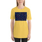 Classic Crew Neck Tee - Abstract on Blue - Ronz-Design-Unique-Apparel
