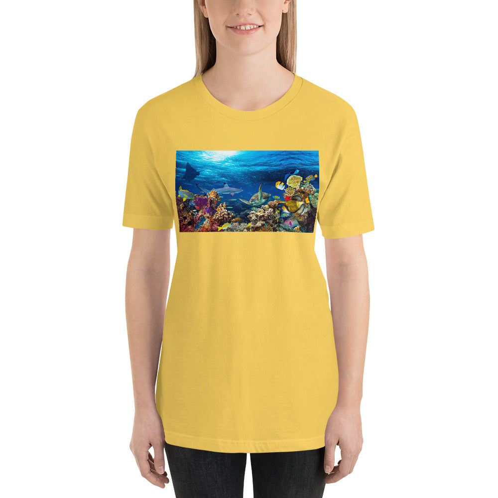 Classic Crew Neck Tee - Tropical Fish - Ronz-Design-Unique-Apparel