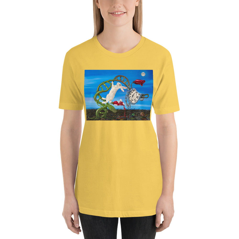 Classic Crew Neck Tee - Dali Rabbit - Ronz-Design-Unique-Apparel