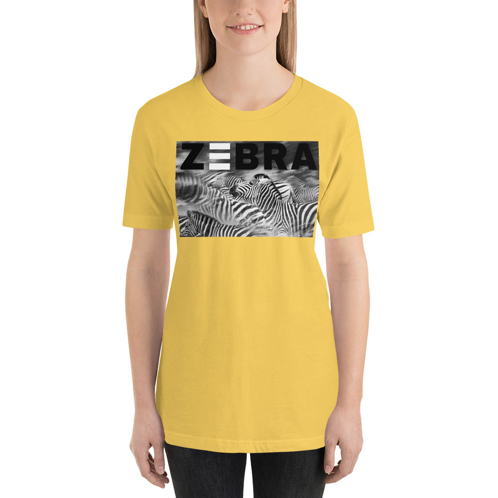 Classic Crew Neck Tee - ZEBRA Blur - Ronz-Design-Unique-Apparel