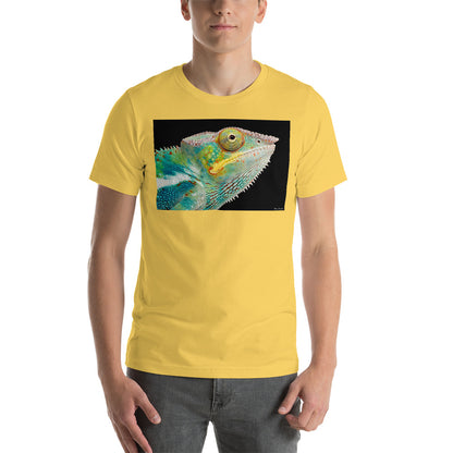 Classic Crew Neck Tee - Panther Chameleon CloseUp - Ronz-Design-Unique-Apparel