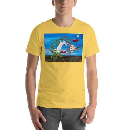 Classic Crew Neck Tee - Dali Rabbit - Ronz-Design-Unique-Apparel