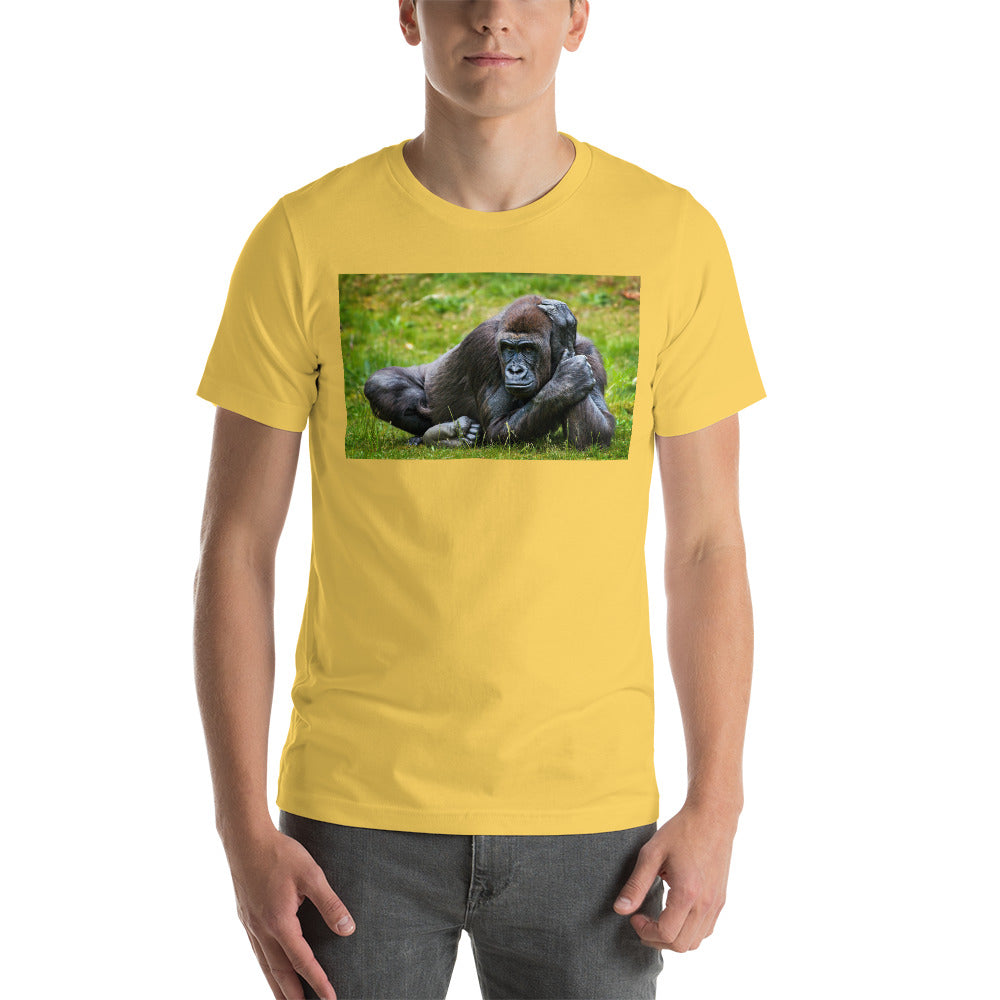 Classic Crew Neck Tee - Gorilla in the Grass - Ronz-Design-Unique-Apparel