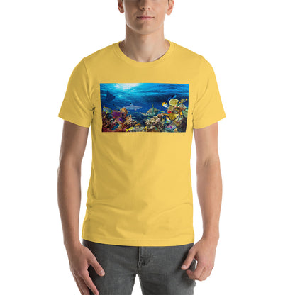 Classic Crew Neck Tee - Ocean Landscape - Ronz-Design-Unique-Apparel
