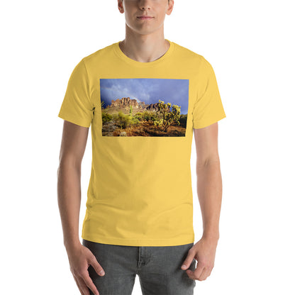 Classic Crew Neck Tee - Rainbow In The Desert, Superstition Mt. - Ronz-Design-Unique-Apparel