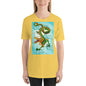 Classic Crew Neck Tee - Green Chinese Sky Dragon on Blue