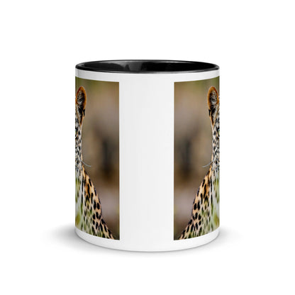 Color Inside 11oz Ceramic Mug - Green Eyed Leopard