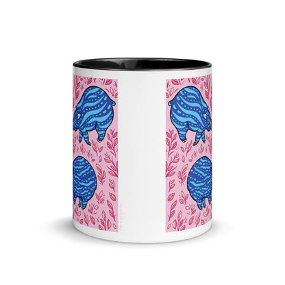 Color Inside 11oz Ceramic Mug - Funny Blue Tapirs