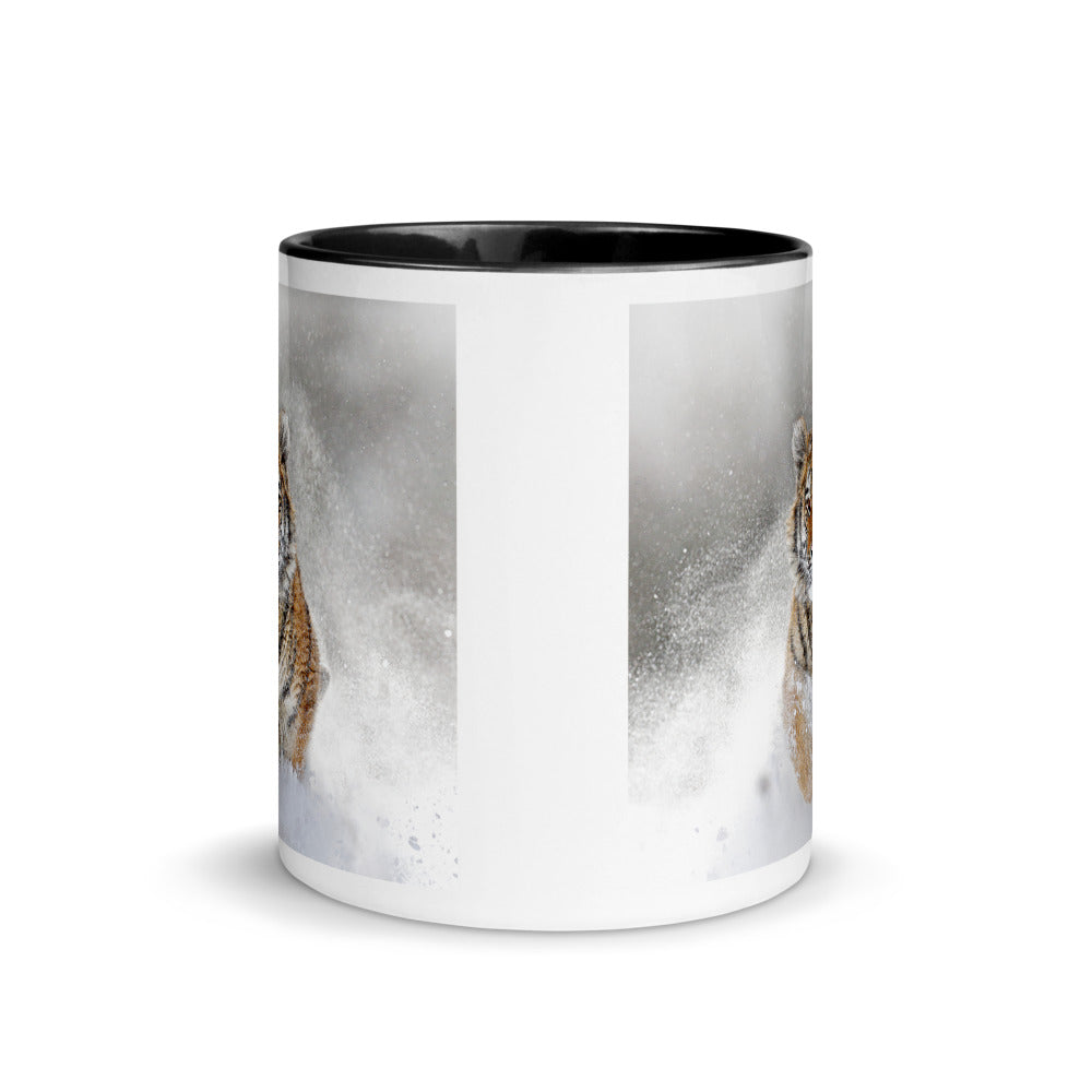 Color Inside 11oz Ceramic Mug - Snow Tiger