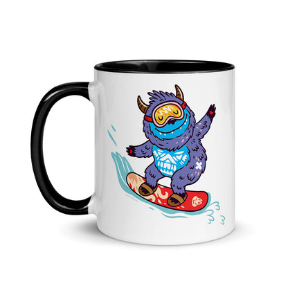Color Inside 11oz Ceramic Mug - Yeti Shredding It!