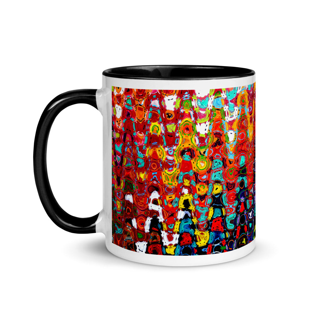 Color In 11oz Ceramic Mug - Abstract Ziggy Cones