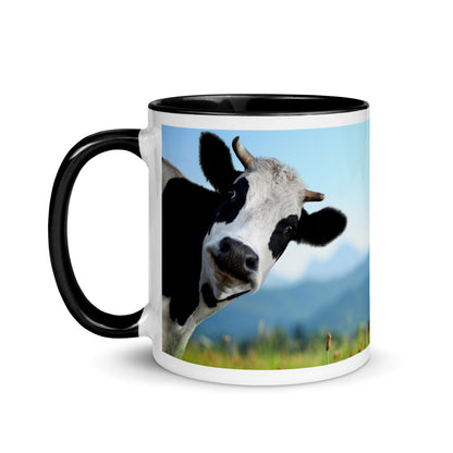 Color In 11oz Ceramic Mug - Cow & Super Dog