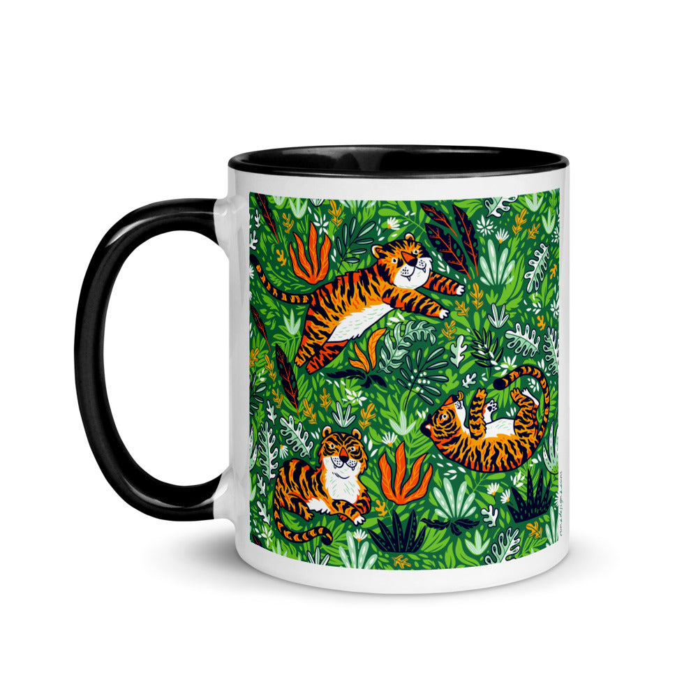 Color In 11oz Ceramic Mug - Very Silly Tigers