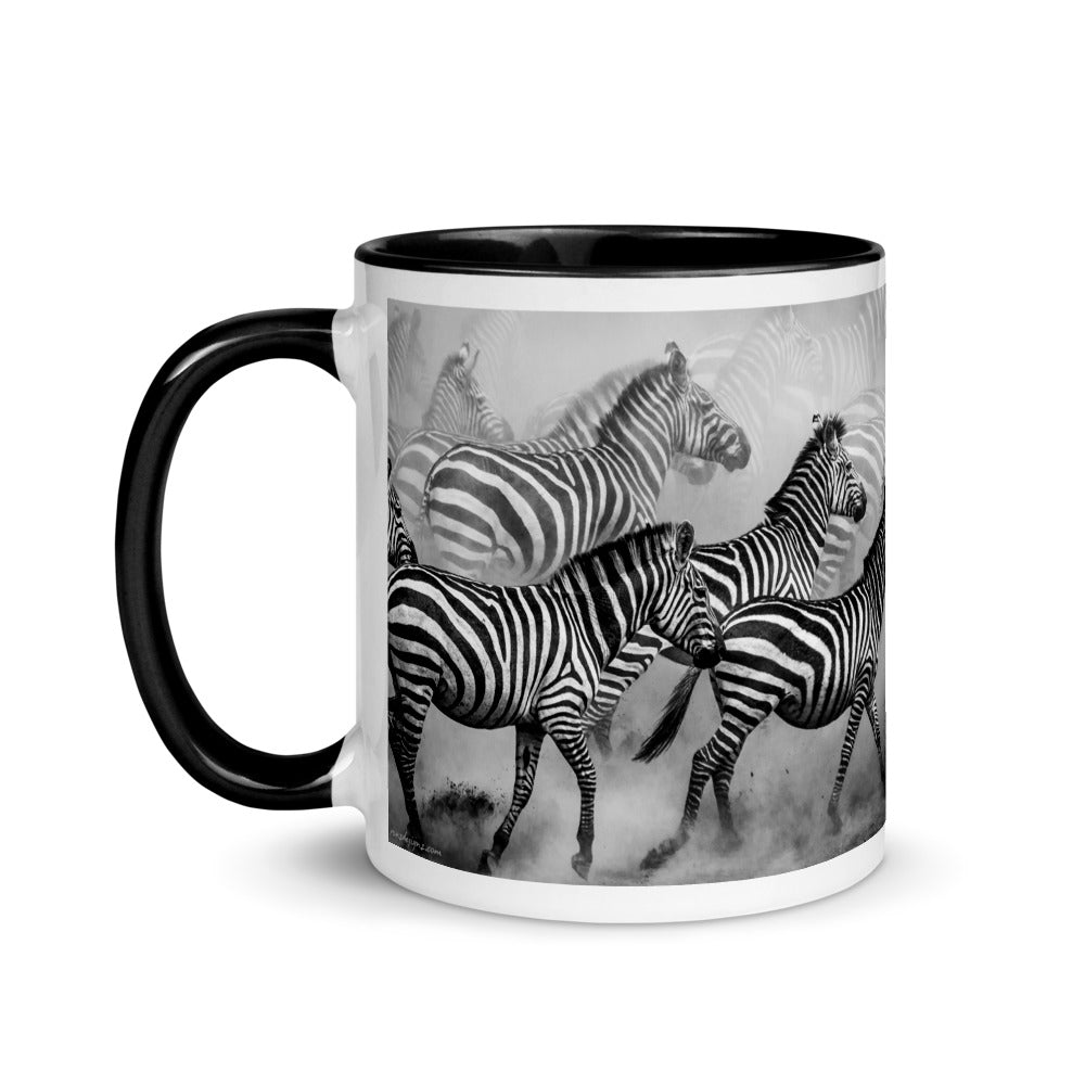 Color Inside 11oz Ceramic Mug - Zebra Dust