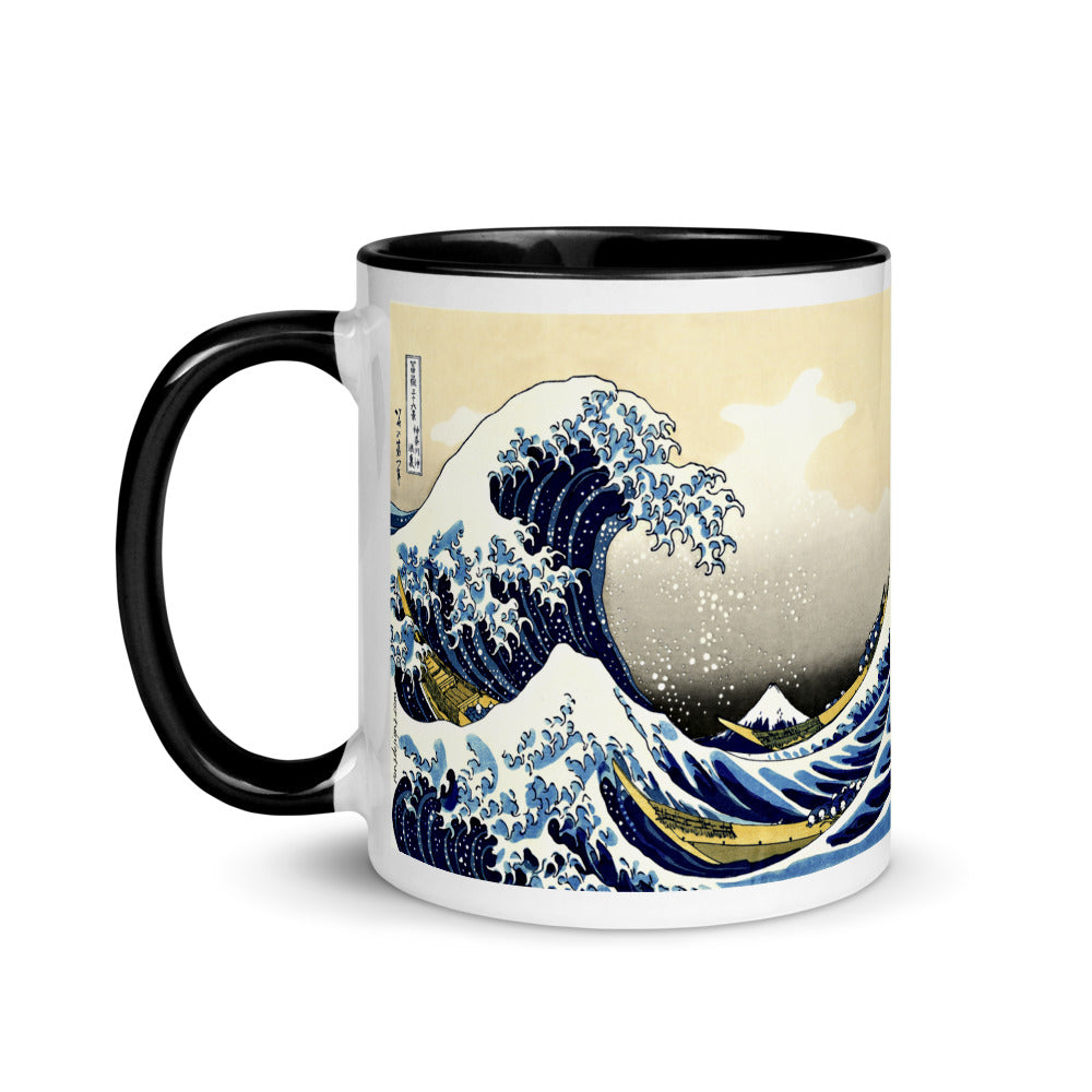 Color Inside 11oz Ceramic Mug - Hokusai - The Great Wave off Kanagawa