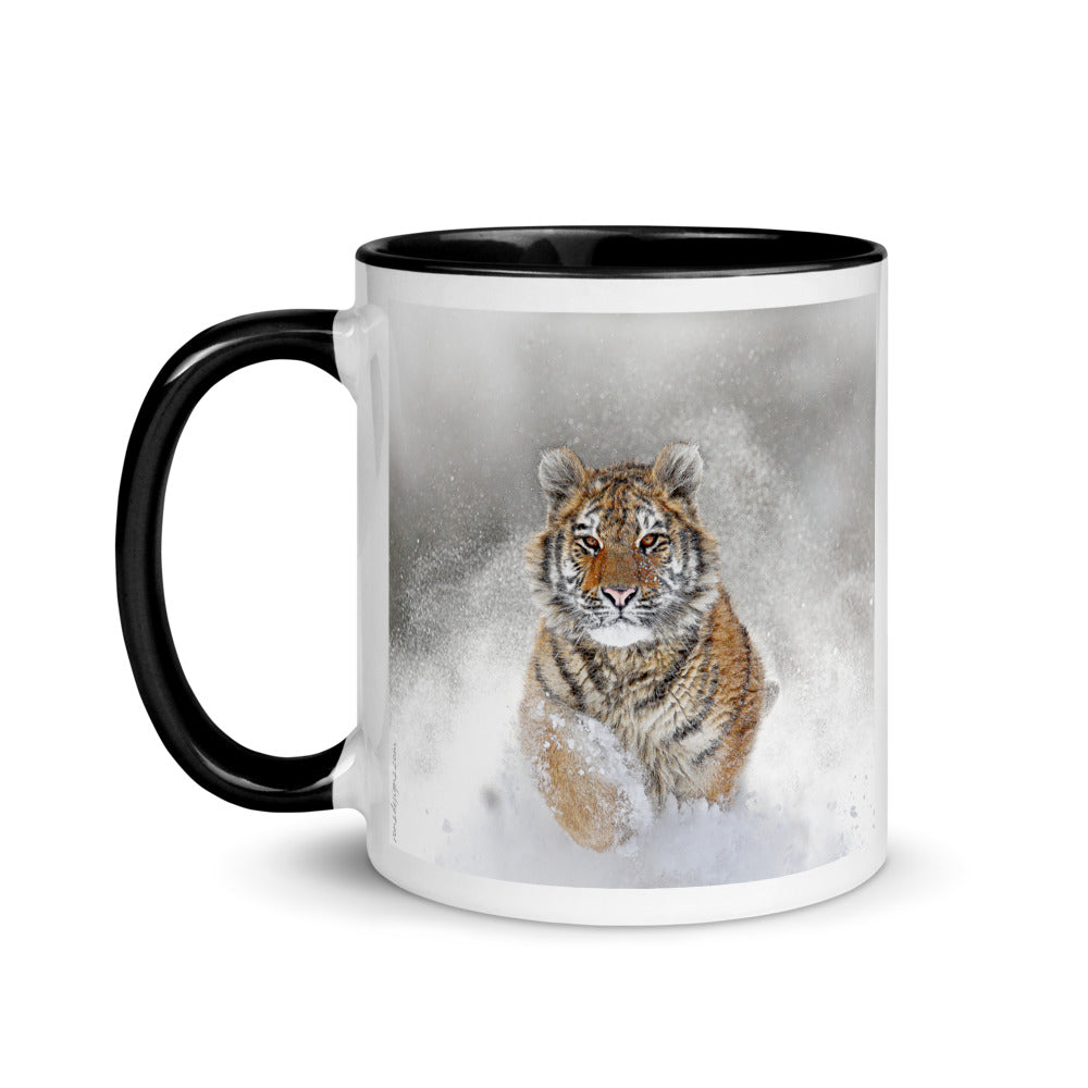Color Inside 11oz Ceramic Mug - Snow Tiger