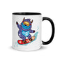 Color Inside 11oz Ceramic Mug - Yeti Shredding It!