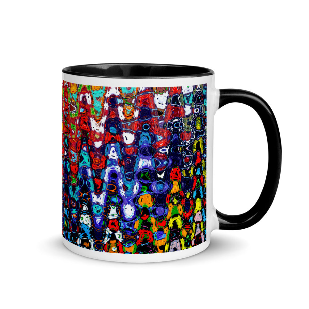 Color In 11oz Ceramic Mug - Abstract Ziggy Cones