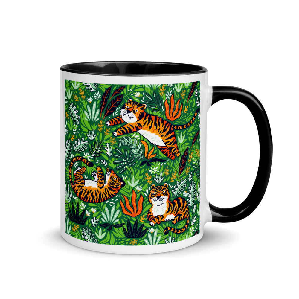 Color In 11oz Ceramic Mug - Very Silly Tigers