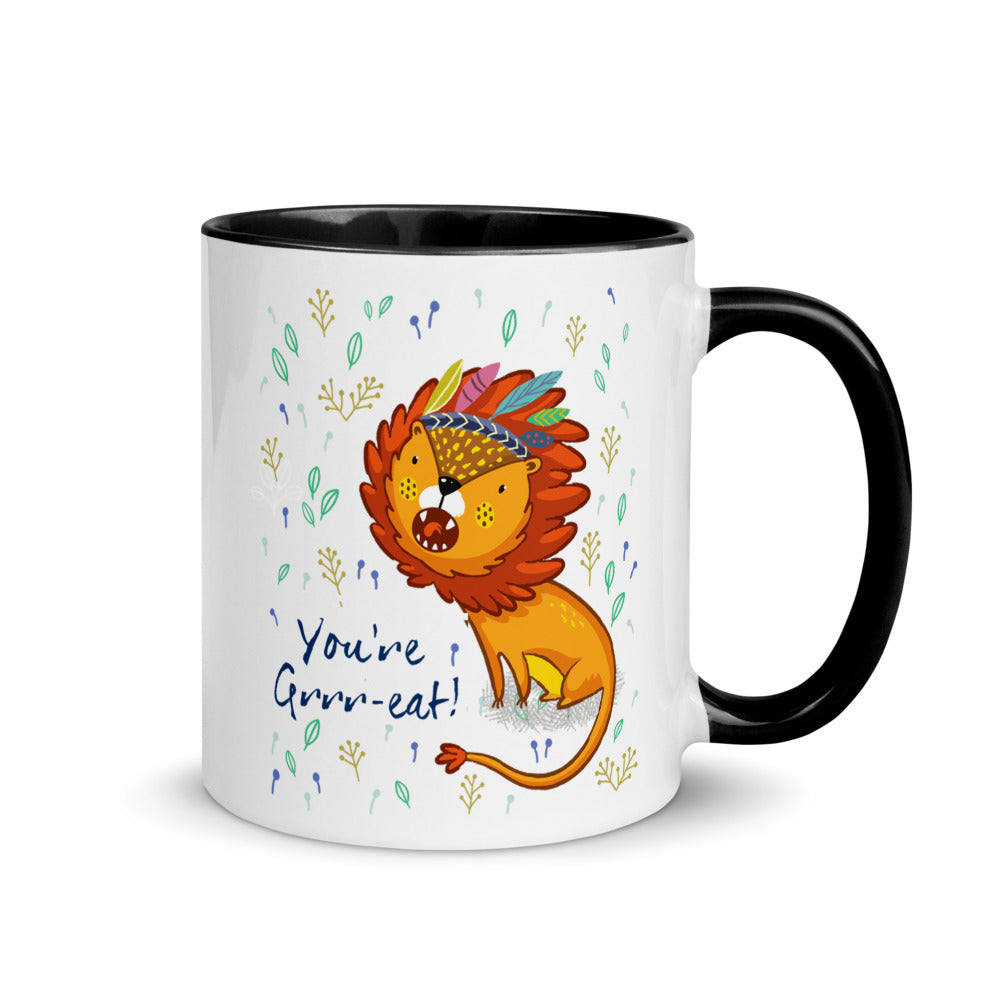 Color Inside 11oz Ceramic Mug - You're Grrr-eat!