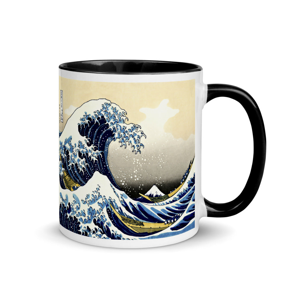 Color Inside 11oz Ceramic Mug - Hokusai - The Great Wave off Kanagawa