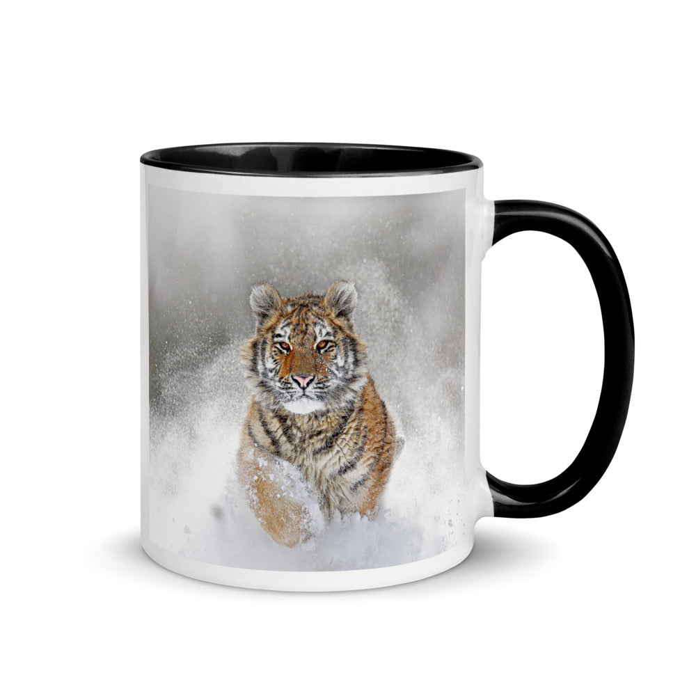 Color Inside 11oz Ceramic Mug - Snow Tiger