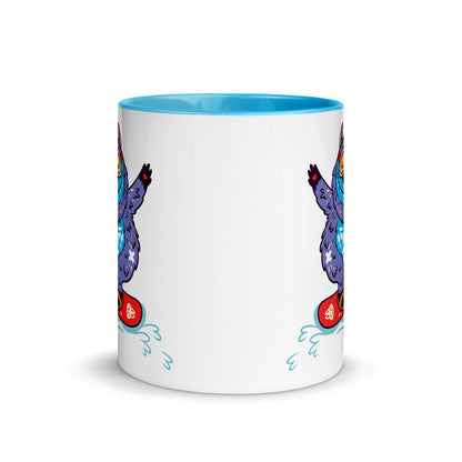 Color Inside 11oz Ceramic Mug - Yeti Shredding It!