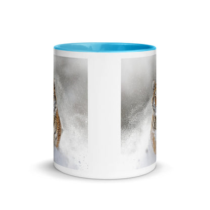 Color Inside 11oz Ceramic Mug - Snow Tiger
