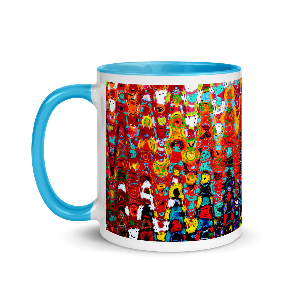Color In 11oz Ceramic Mug - Abstract Ziggy Cones