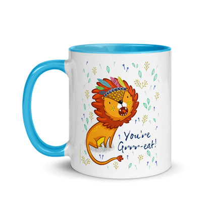 Color Inside 11oz Ceramic Mug - You're Grrr-eat!