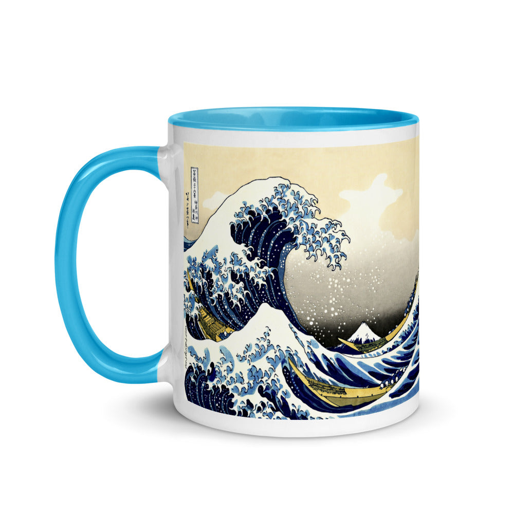 Color Inside 11oz Ceramic Mug - Hokusai - The Great Wave off Kanagawa