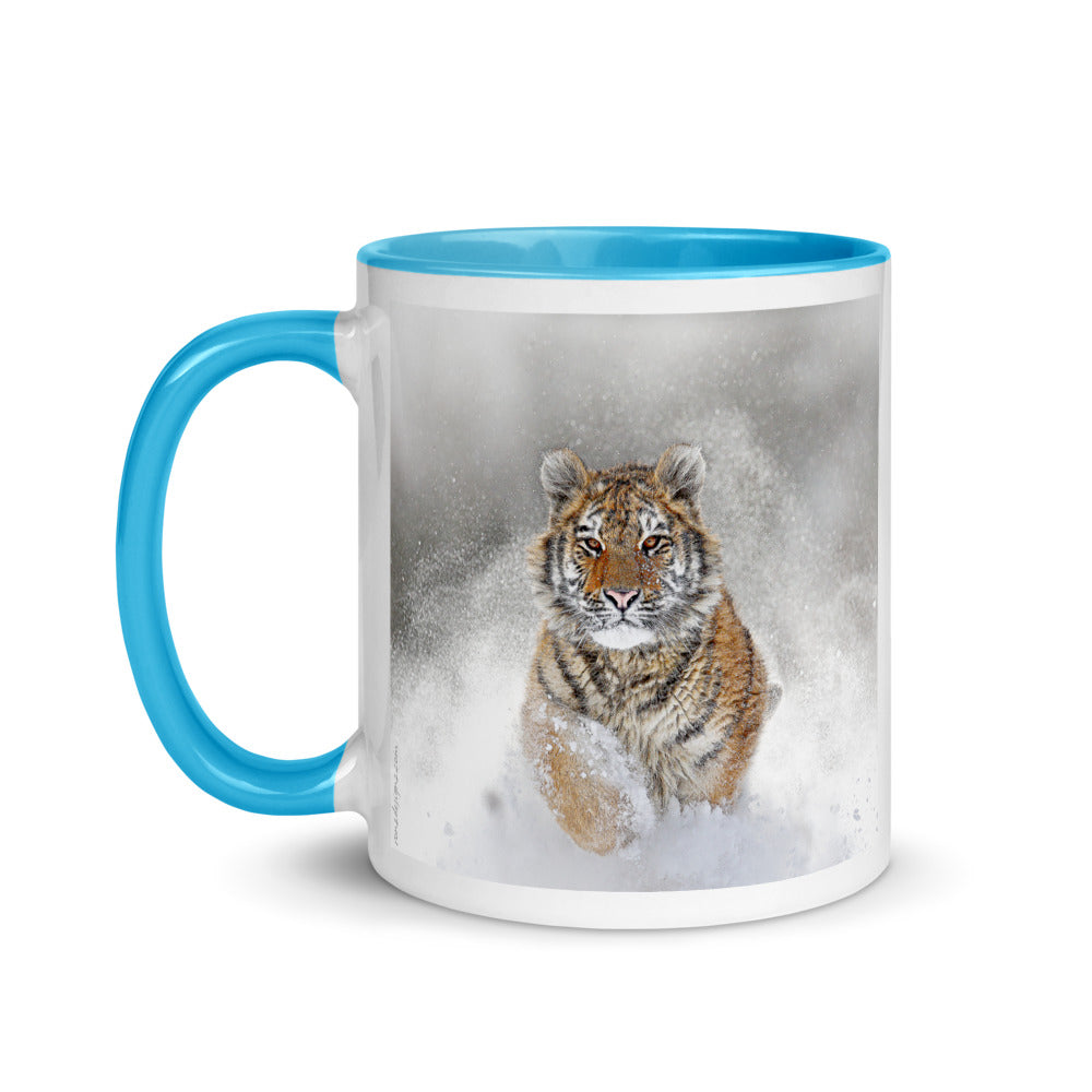 Color Inside 11oz Ceramic Mug - Snow Tiger