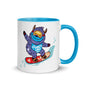 Color Inside 11oz Ceramic Mug - Yeti Shredding It!
