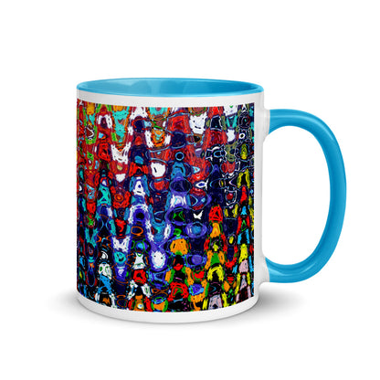 Color In 11oz Ceramic Mug - Abstract Ziggy Cones