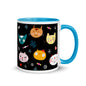 Color Inside 11oz Mug - Cat Faces