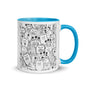 Color Inside 11oz Ceramic Mug - Funny Monsters