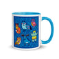 Color Inside 11oz Ceramic Mug - Blue Moose & Friends