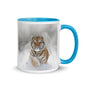 Color Inside 11oz Ceramic Mug - Snow Tiger