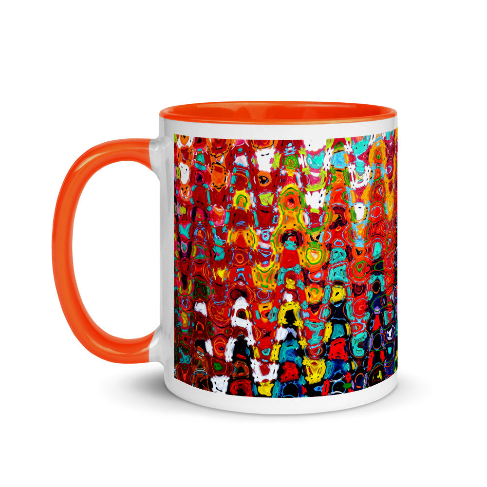 Color In 11oz Ceramic Mug - Abstract Ziggy Cones
