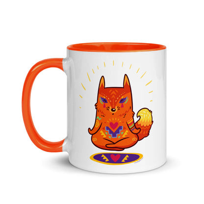 Color Inside 11oz Ceramic Mug - Enlightened Hygge Fox