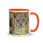 Color Inside 11oz Ceramic Mug - Green Eyed Leopard