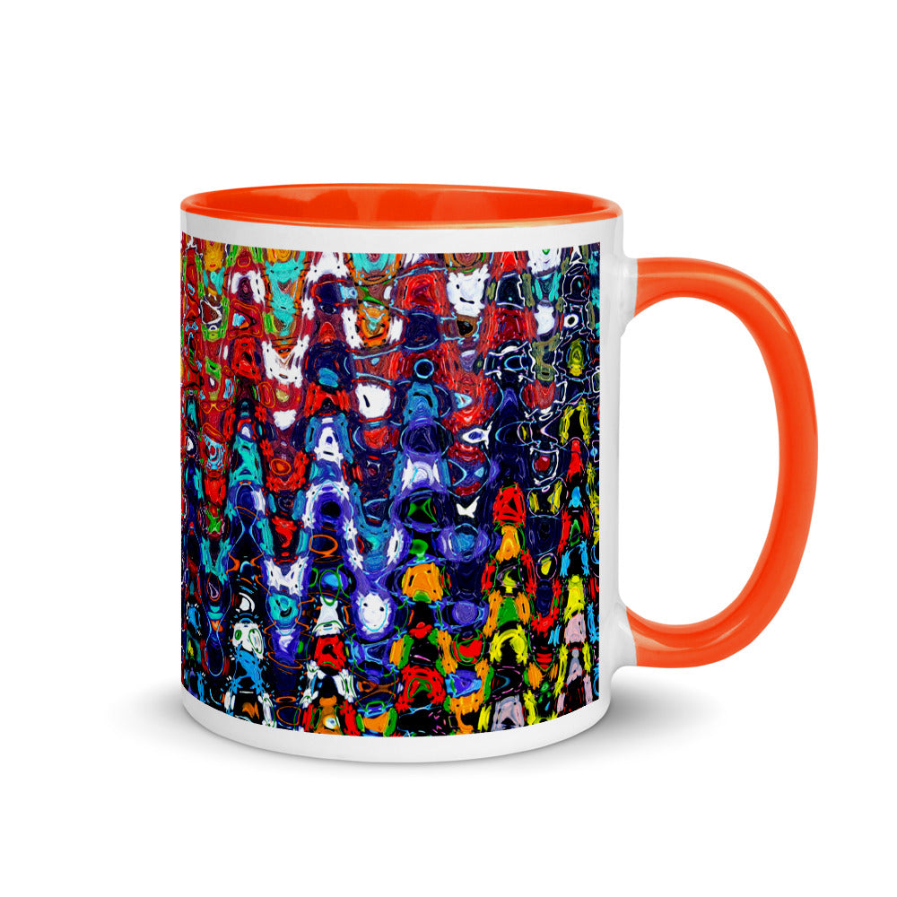 Color In 11oz Ceramic Mug - Abstract Ziggy Cones