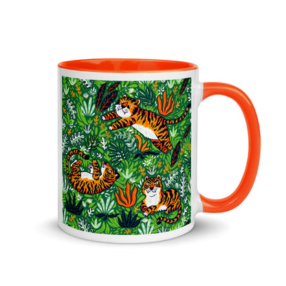 Color In 11oz Ceramic Mug - Very Silly Tigers