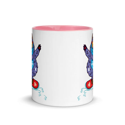 Color Inside 11oz Ceramic Mug - Yeti Shredding It!