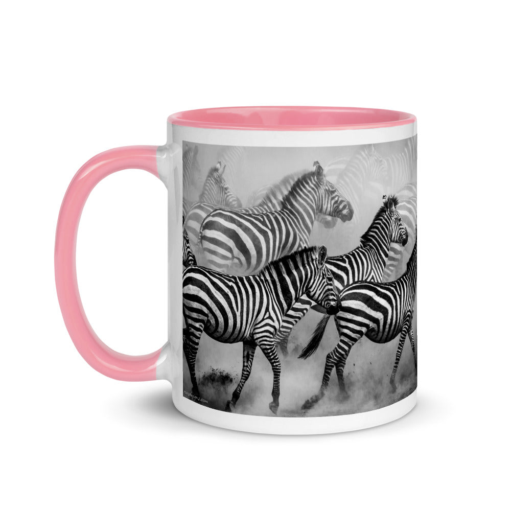Color Inside 11oz Ceramic Mug - Zebra Dust