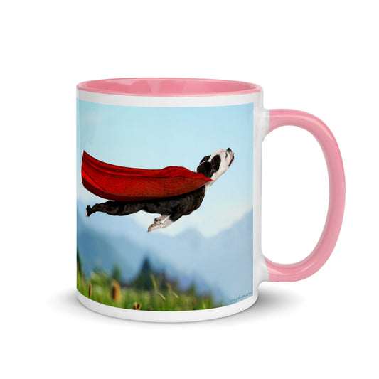 Color In 11oz Ceramic Mug - Cow & Super Dog