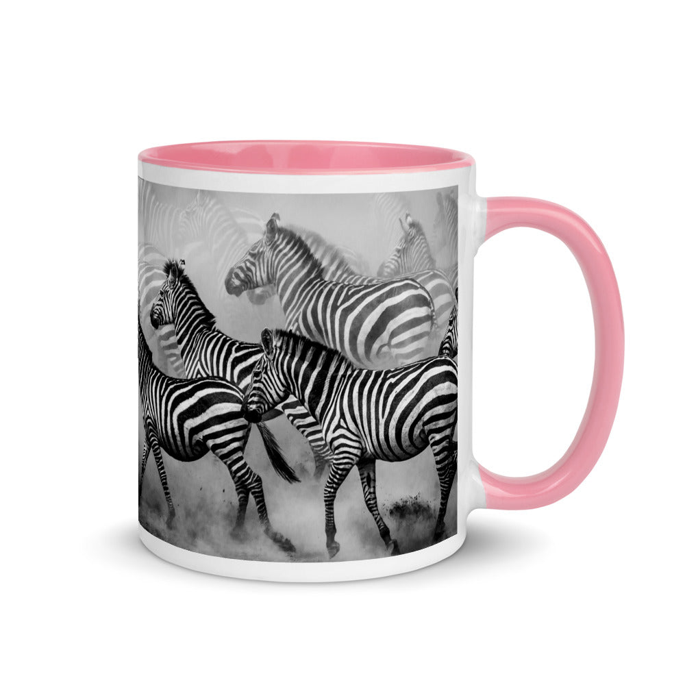 Color Inside 11oz Ceramic Mug - Zebra Dust