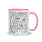 Color Inside 11oz Ceramic Mug - Funny Monsters