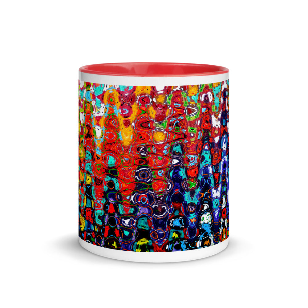 Color In 11oz Ceramic Mug - Abstract Ziggy Cones